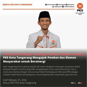 Arief Wibowo Ketua Umum DPD PKS Kota Tangerang