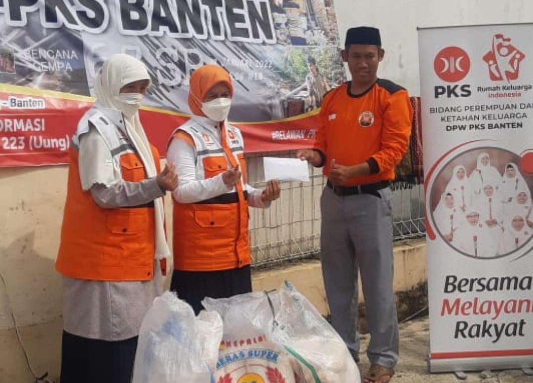 BPKK PKS Banten Salurkan Bantuan ke Korban Gempa di Pandeglang